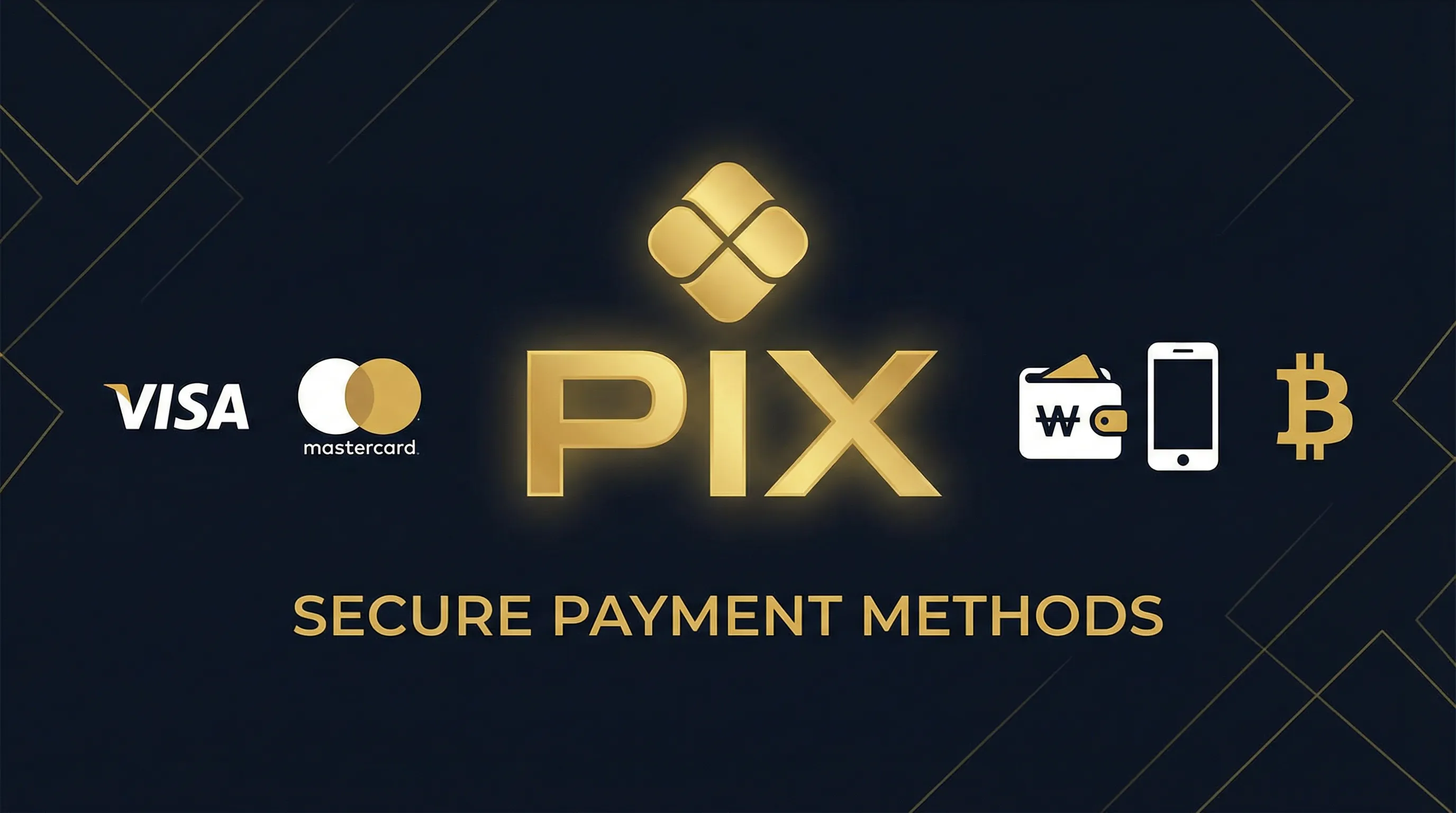 Métodos de Pagamento - PIX, Visa, Mastercard, Bitcoin no win23